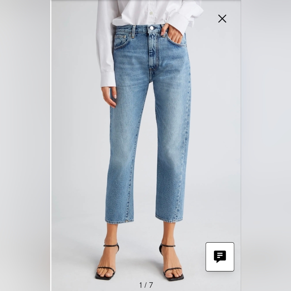 Toteme Size 26 Light Blue Denim Straight Jeans